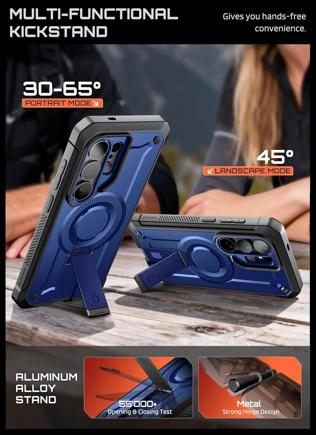 SUPCASE UB Mag Pro Samsung Galaxy S26 Ultra Hoesje MagSafe Stand Blauw afbeelding 7