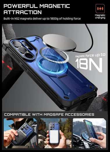 SUPCASE UB Mag Pro Samsung Galaxy S26 Ultra Hoesje MagSafe Stand Blauw afbeelding 8