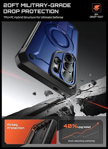SUPCASE UB Mag Pro Samsung Galaxy S26 Ultra Hoesje MagSafe Stand Blauw afbeelding 3