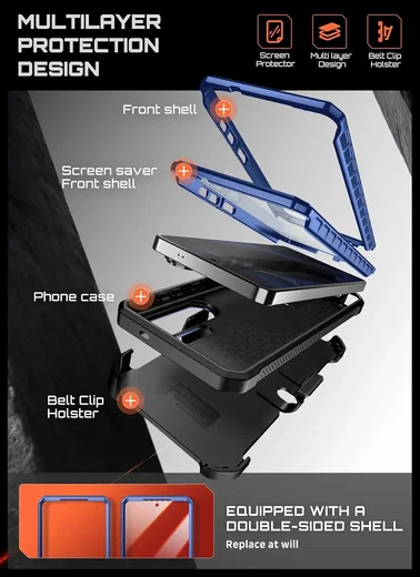 SUPCASE UB Mag Pro Samsung Galaxy S26 Ultra Hoesje MagSafe Stand Blauw afbeelding 4
