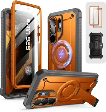 SUPCASE UB Mag Pro Samsung Galaxy S26 Ultra Hoesje MagSafe Stand Oranje