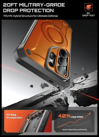 SUPCASE UB Mag Pro Samsung Galaxy S26 Ultra Hoesje MagSafe Stand Oranje afbeelding 4