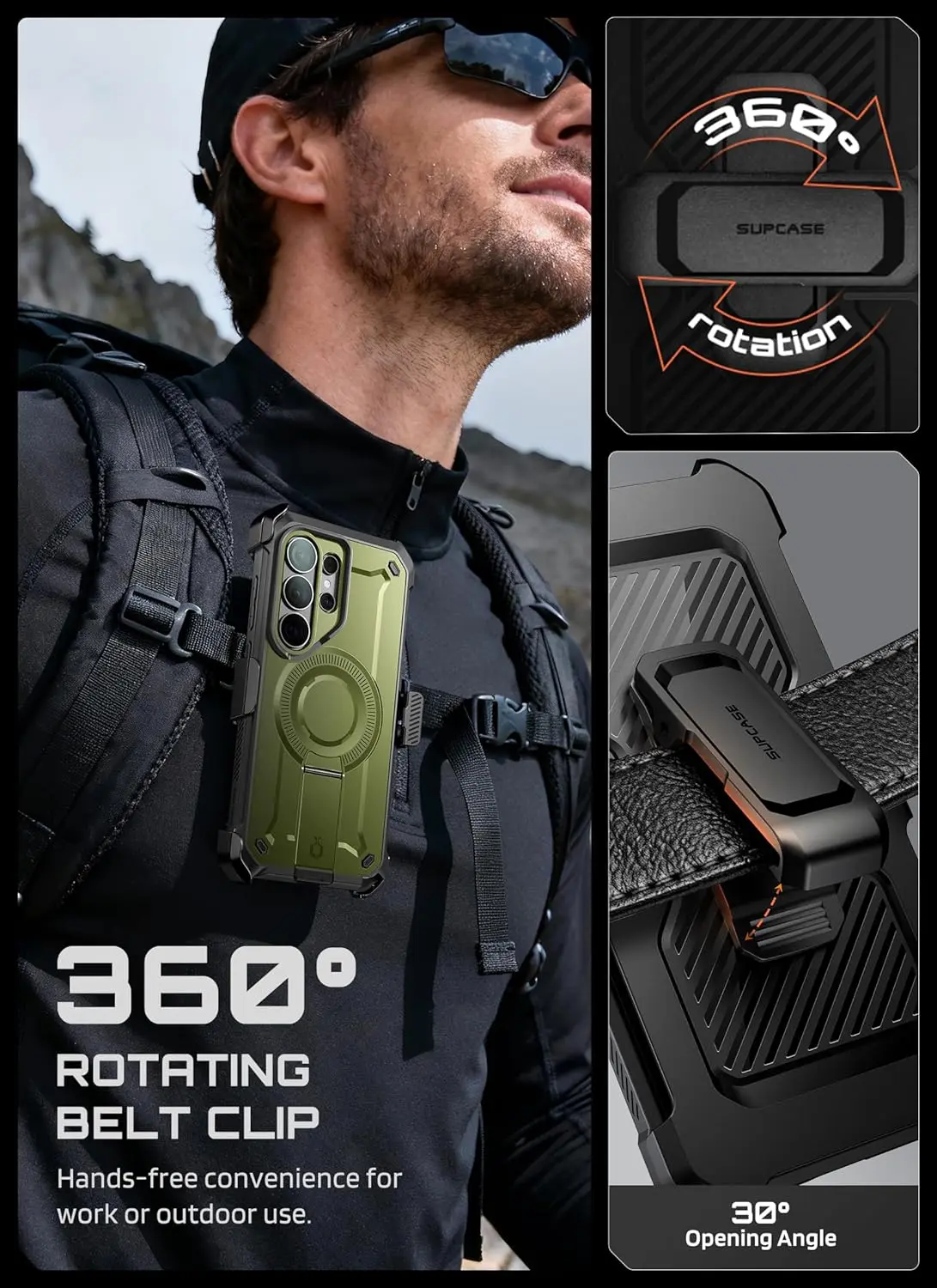 SUPCASE UB Mag Pro Samsung Galaxy S26 Ultra Hoesje MagSafe Stand Groen afbeelding 2