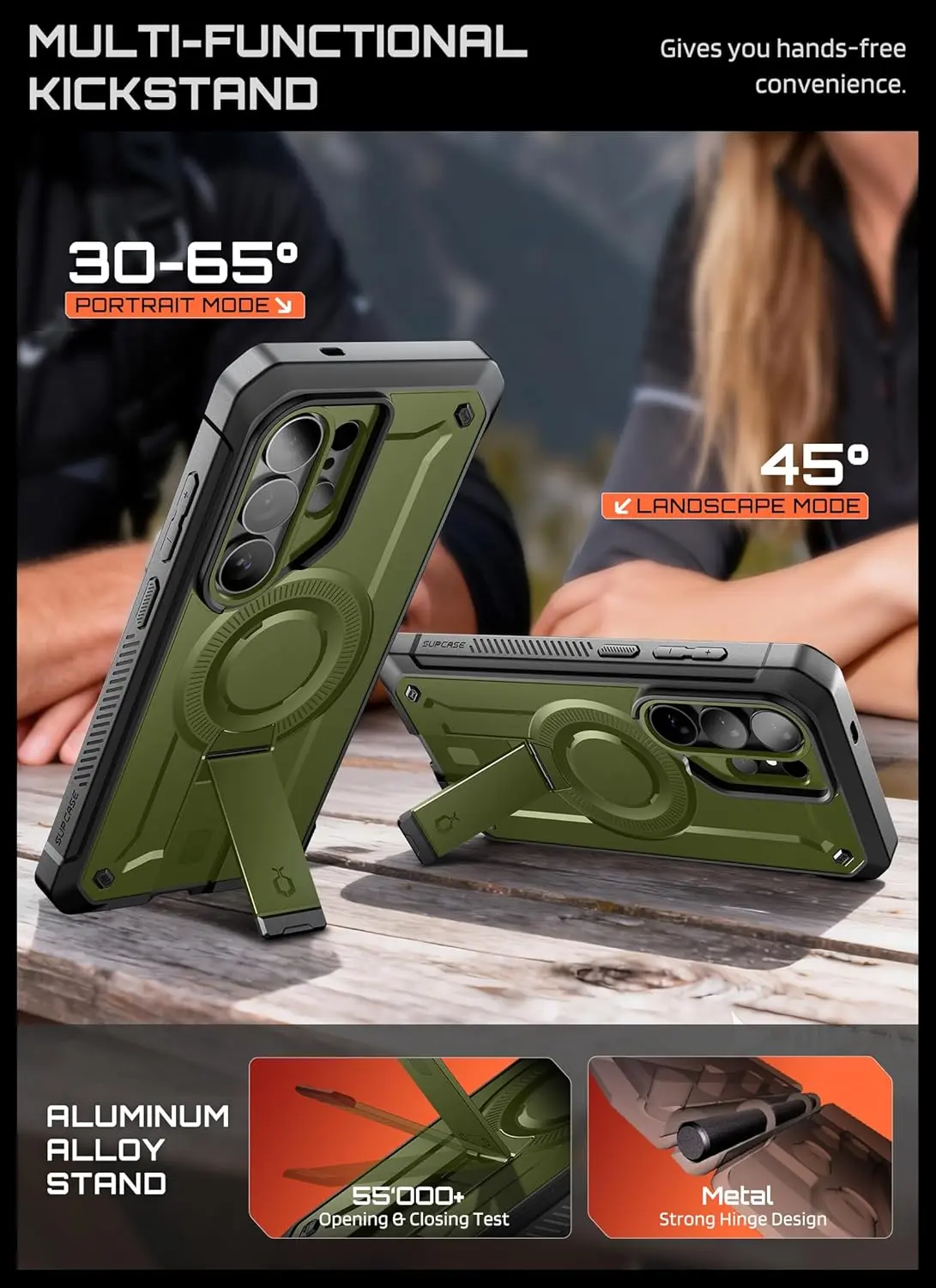 SUPCASE UB Mag Pro Samsung Galaxy S26 Ultra Hoesje MagSafe Stand Groen afbeelding 5