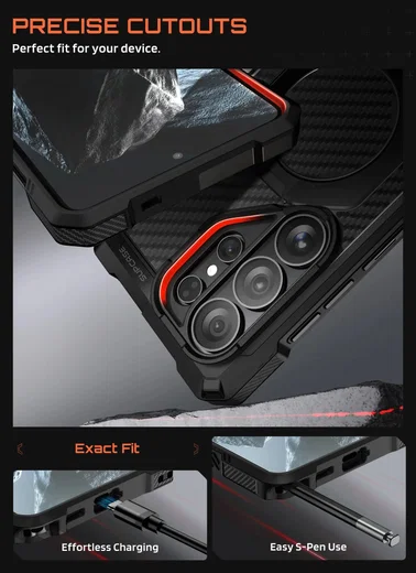 SUPCASE UB Grip Samsung Galaxy S26 Ultra Hoesje MagSafe Kickstand Carbon afbeelding 7