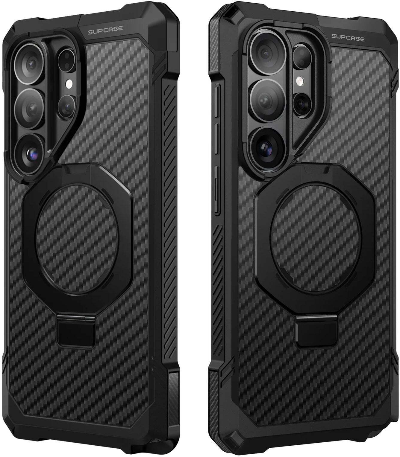SUPCASE UB Grip Samsung Galaxy S26 Ultra Hoesje MagSafe Kickstand Carbon afbeelding 2