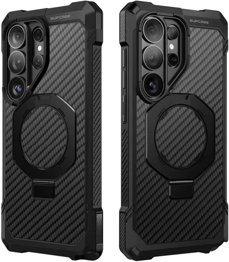 SUPCASE UB Grip Samsung Galaxy S26 Ultra Hoesje MagSafe Kickstand Carbon afbeelding 2