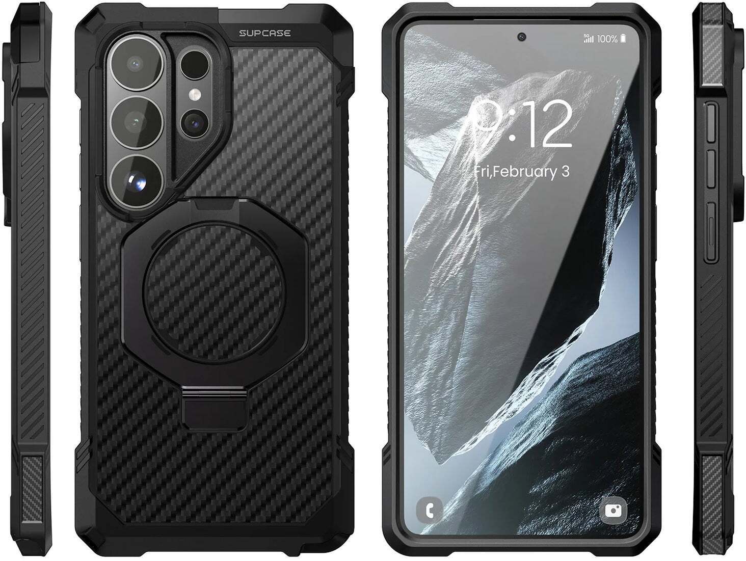 SUPCASE UB Grip Samsung Galaxy S26 Ultra Hoesje MagSafe Kickstand Carbon afbeelding 10