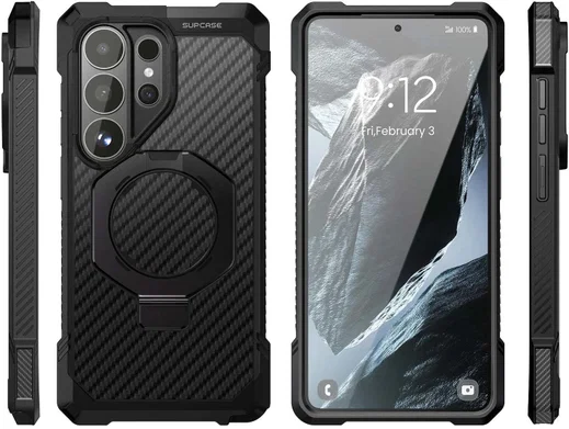 SUPCASE UB Grip Samsung Galaxy S26 Ultra Hoesje MagSafe Kickstand Carbon afbeelding 10
