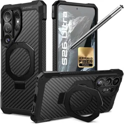 SUPCASE UB Grip Samsung Galaxy S26 Ultra Hoesje MagSafe Kickstand Carbon afbeelding