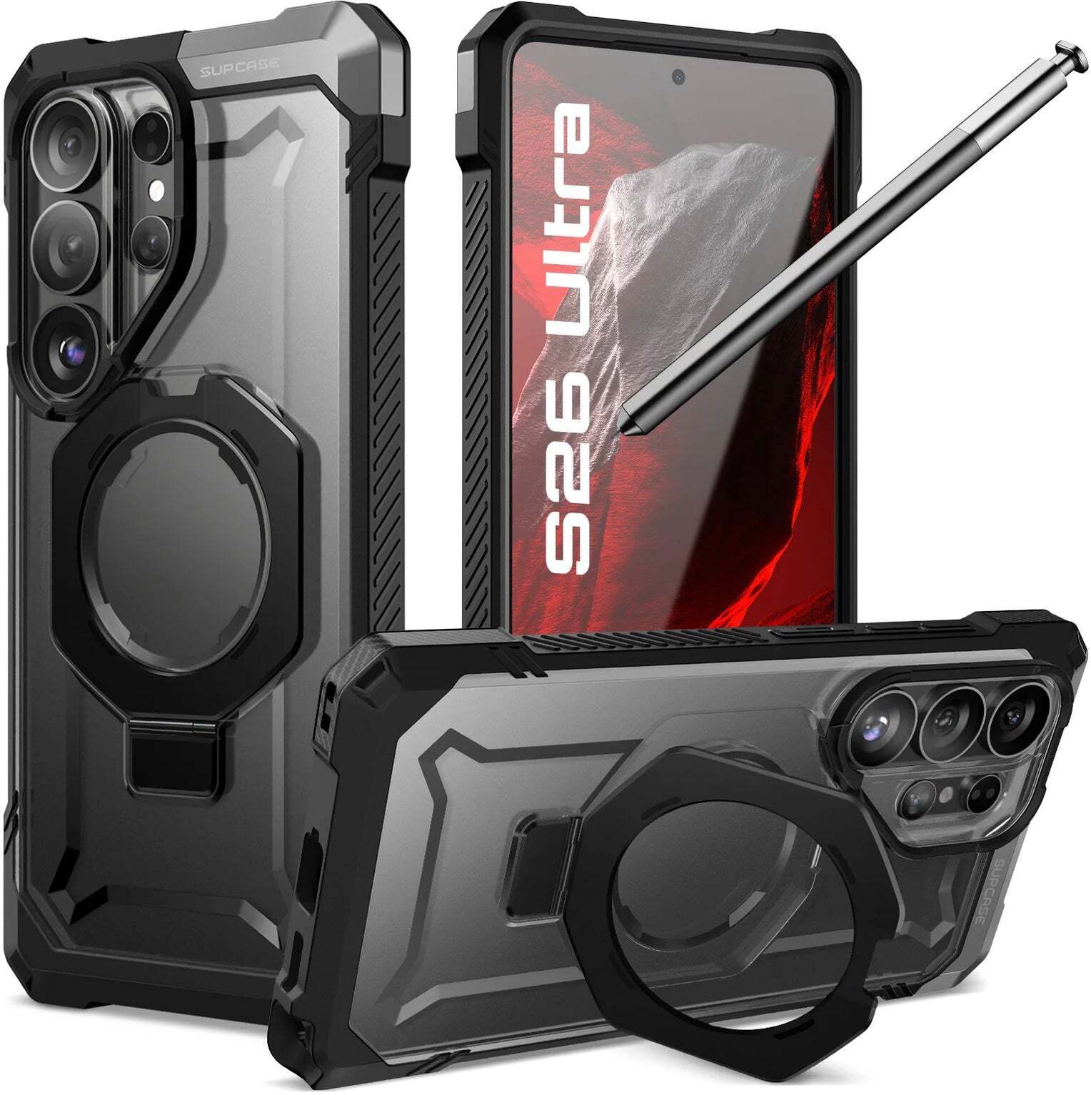 SUPCASE UB Grip Samsung Galaxy S26 Ultra Hoesje MagSafe Kickstand Zwart afbeelding 1