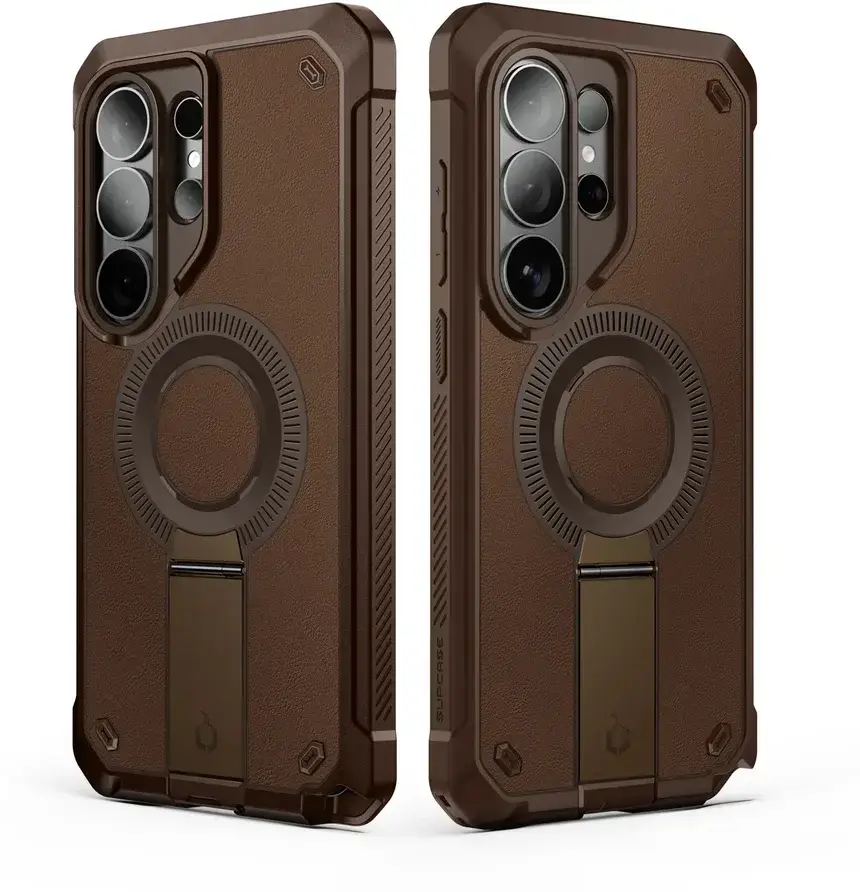 SUPCASE UB Grip Samsung Galaxy S26 Ultra Hoesje MagSafe Kickstand Bruin afbeelding 2