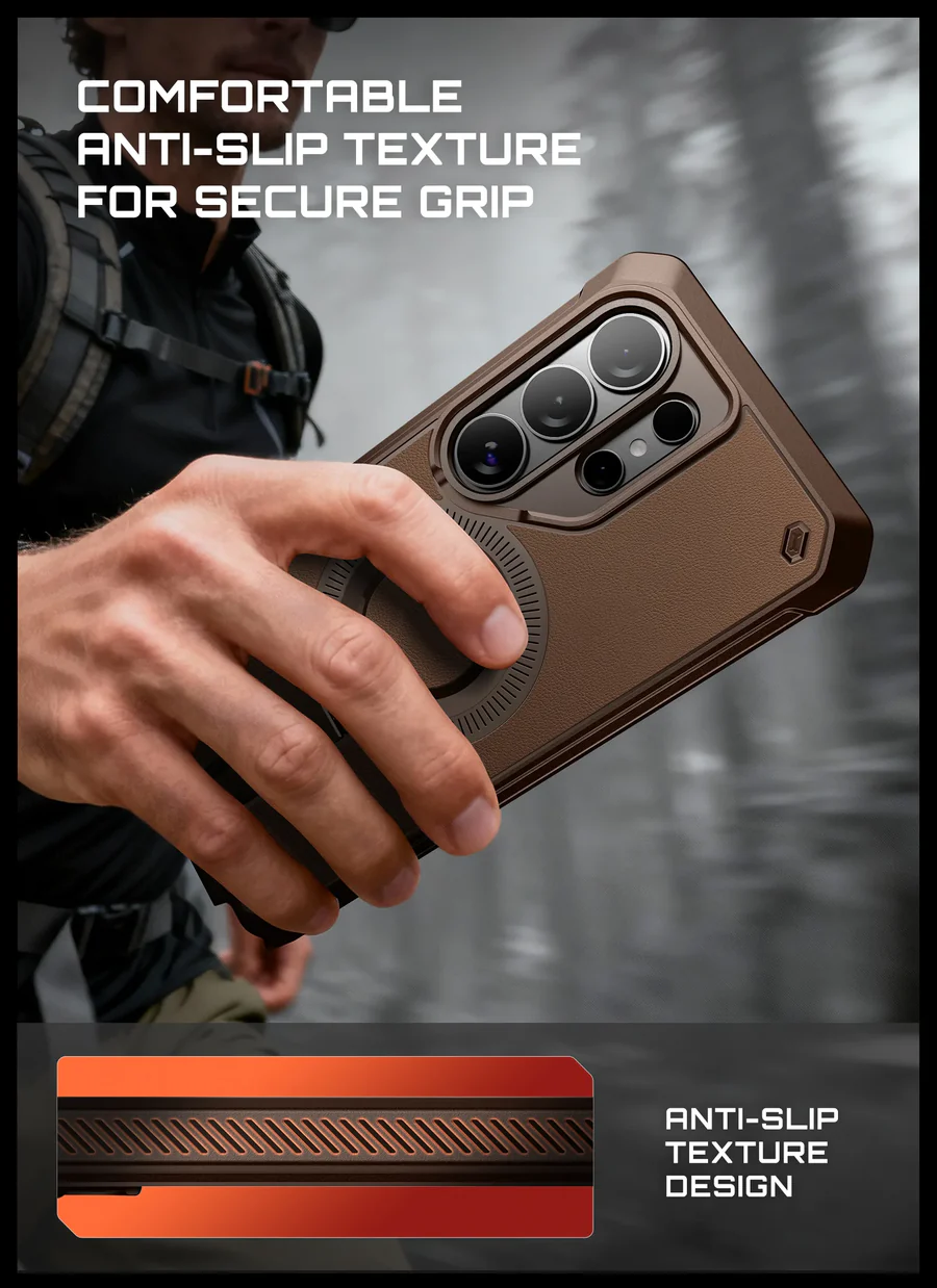 SUPCASE UB Grip Samsung Galaxy S26 Ultra Hoesje MagSafe Kickstand Bruin afbeelding 11