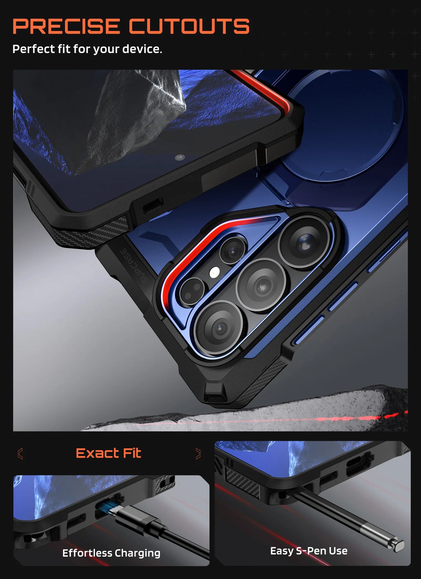 SUPCASE UB Grip Samsung Galaxy S26 Ultra Hoesje MagSafe Kickstand Blauw afbeelding 7