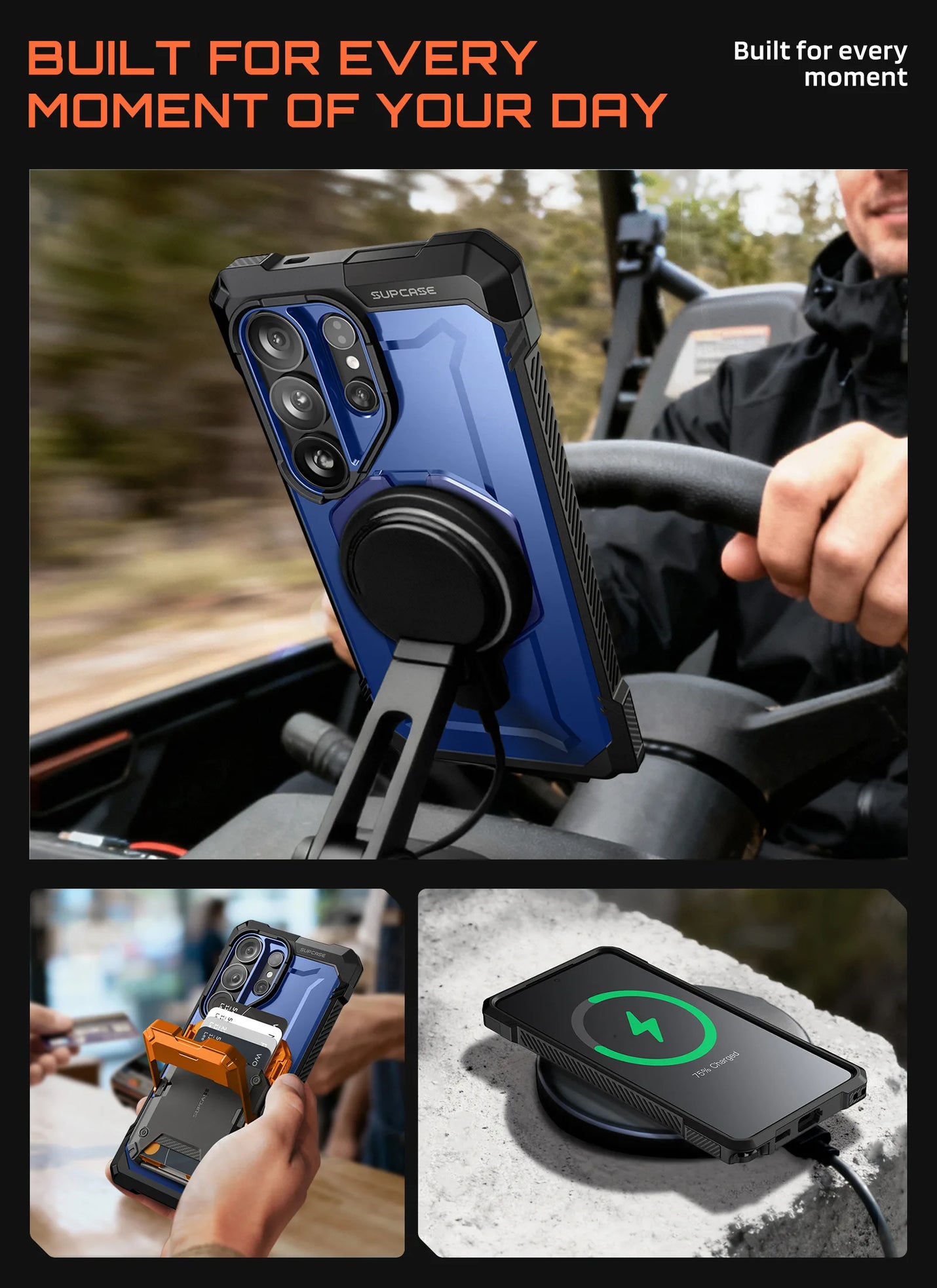 SUPCASE UB Grip Samsung Galaxy S26 Ultra Hoesje MagSafe Kickstand Blauw afbeelding 8