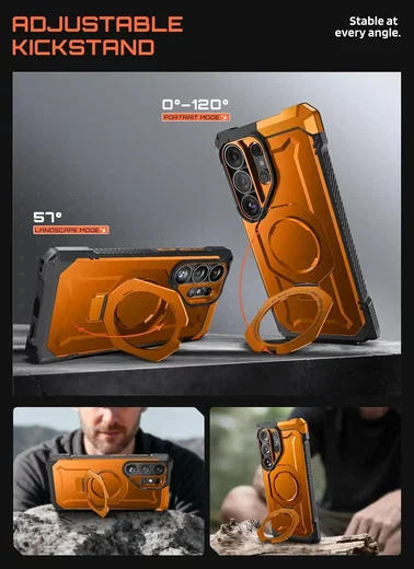 SUPCASE UB Grip Samsung Galaxy S26 Ultra Hoesje MagSafe Kickstand Oranje afbeelding 4