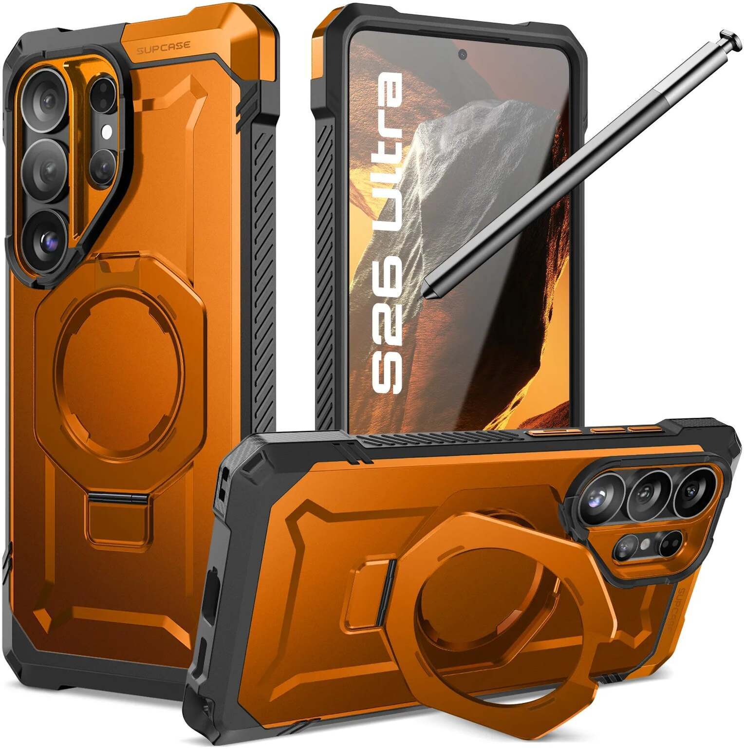 SUPCASE UB Grip Samsung Galaxy S26 Ultra Hoesje MagSafe Kickstand Oranje afbeelding 9