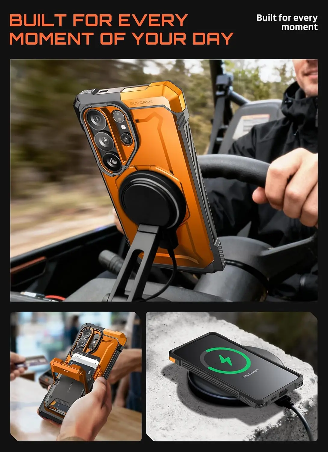 SUPCASE UB Grip Samsung Galaxy S26 Ultra Hoesje MagSafe Kickstand Oranje afbeelding 6