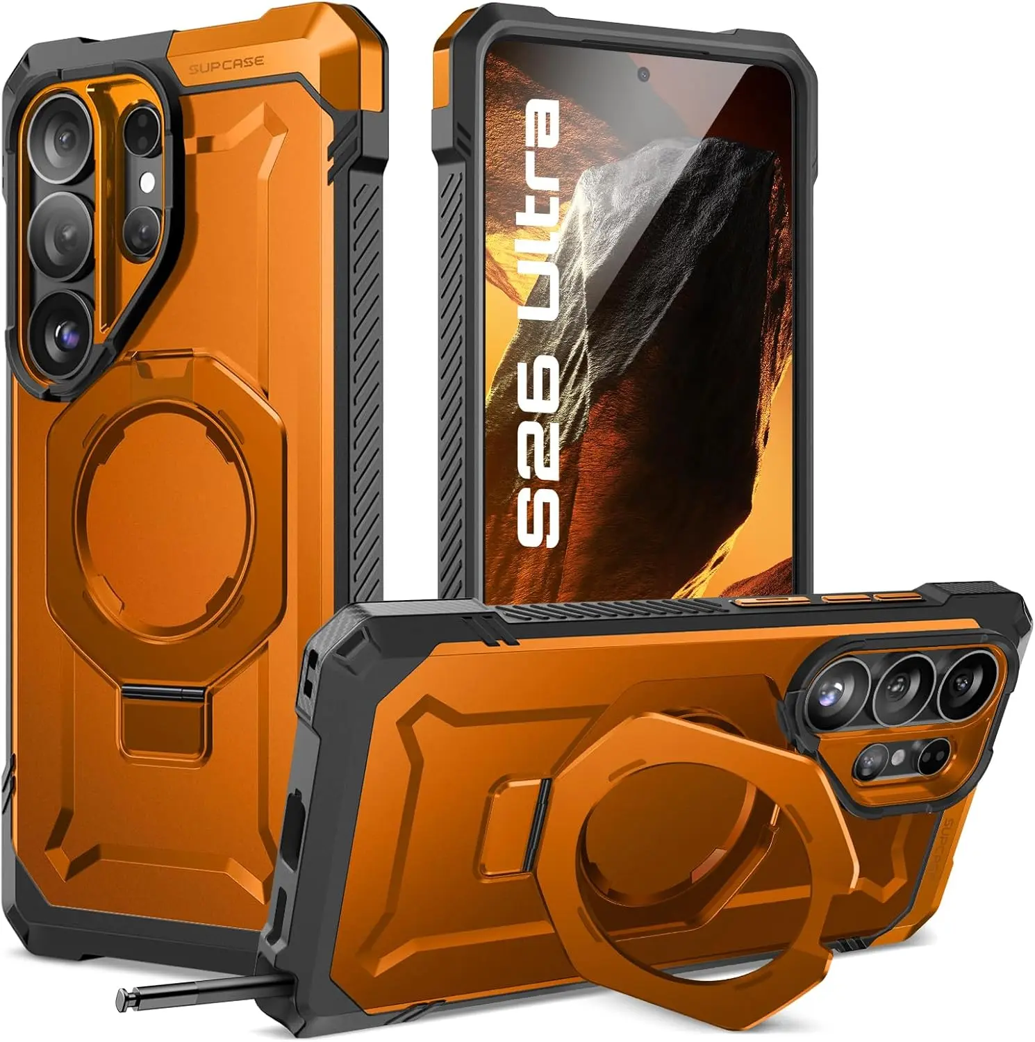 SUPCASE UB Grip Samsung Galaxy S26 Ultra Hoesje MagSafe Kickstand Oranje afbeelding 1