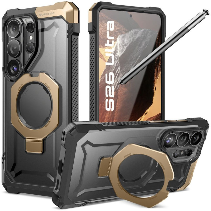 SUPCASE UB Grip Samsung Galaxy S26 Ultra Hoesje MagSafe Kickstand Goud afbeelding 1