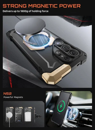 SUPCASE UB Grip Samsung Galaxy S26 Ultra Hoesje MagSafe Kickstand Goud afbeelding 5