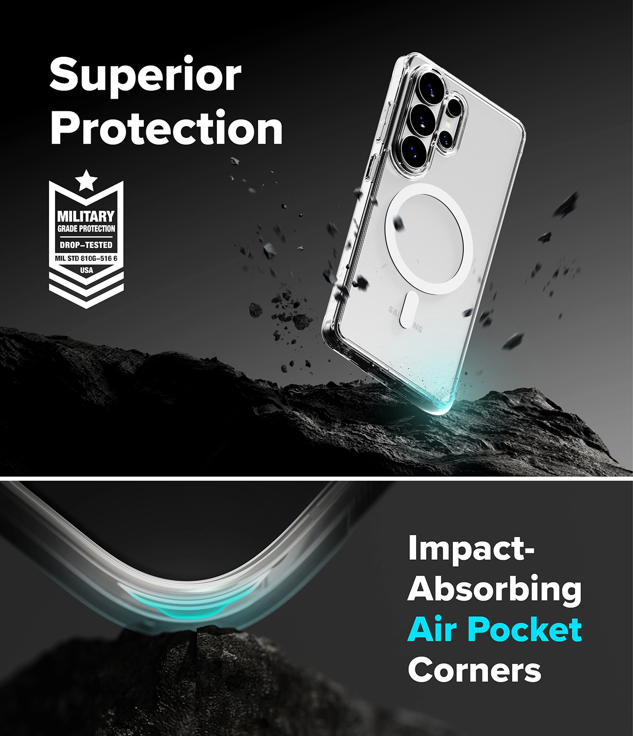 Ringke Fusion Magnetic Samsung Galaxy S26 Ultra Hoesje MagSafe Transparant afbeelding 9