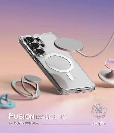 Ringke Fusion Magnetic Samsung Galaxy S26 Ultra Hoesje MagSafe Transparant afbeelding 4