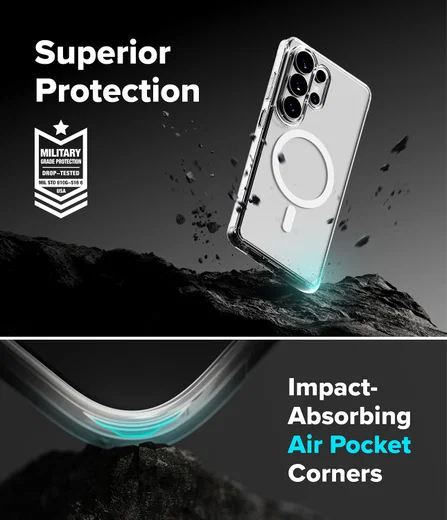 Ringke Fusion Magnetic Samsung Galaxy S26 Ultra Hoesje MagSafe Matte Transparant afbeelding 9