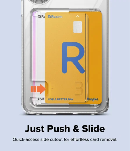 Ringke Fusion Card Samsung Galaxy S26 Ultra Hoesje Kaarthouder Transparant afbeelding 8