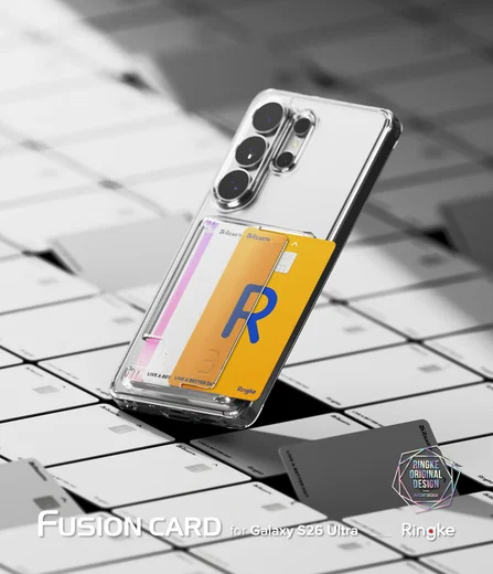Ringke Fusion Card Samsung Galaxy S26 Ultra Hoesje Kaarthouder Transparant afbeelding 4