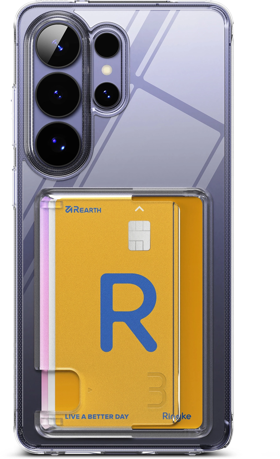 Ringke Fusion Card Samsung Galaxy S26 Ultra Hoesje Kaarthouder Transparant afbeelding 2