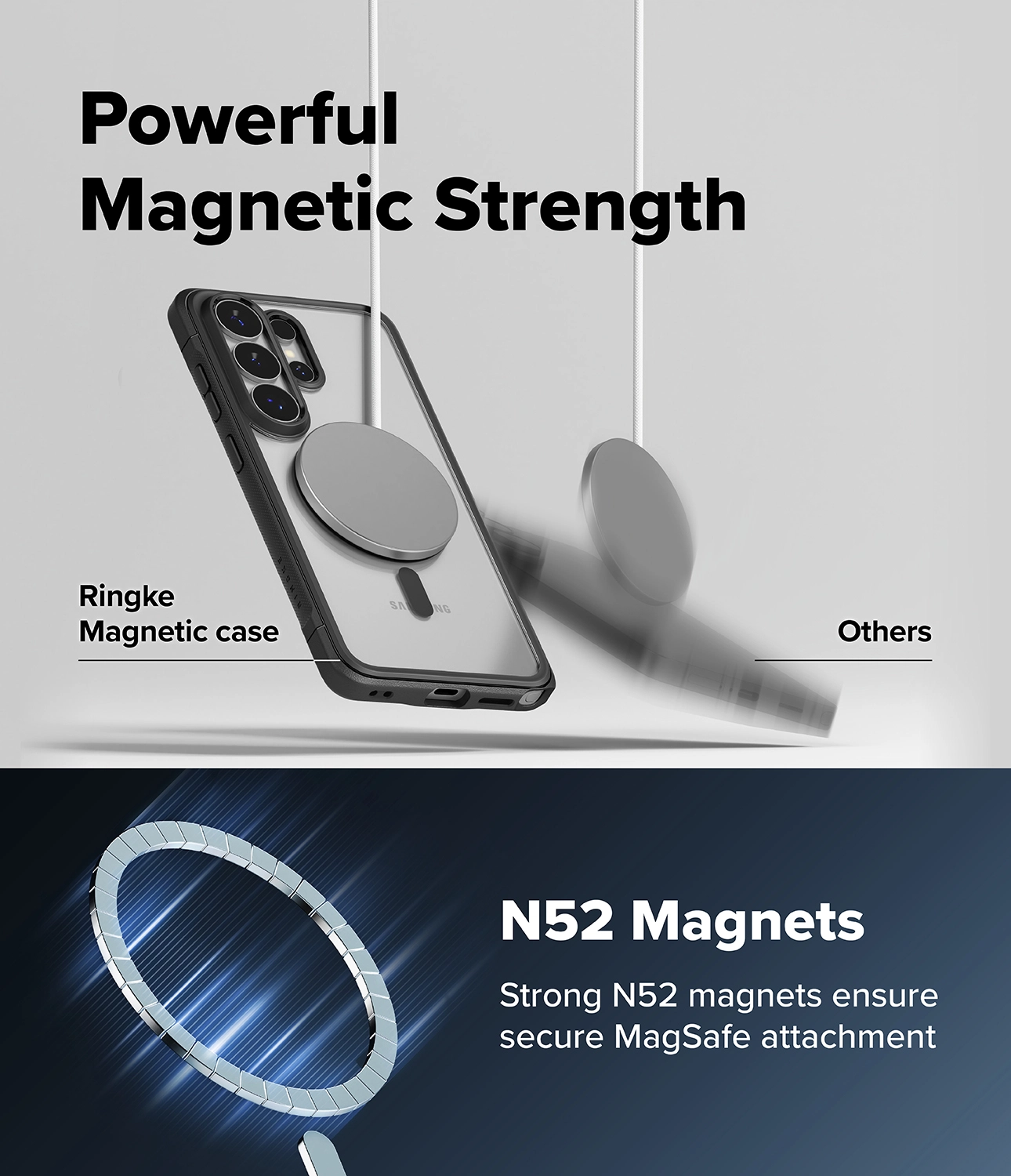Ringke Fusion Bold Magnetic Samsung Galaxy S26 Ultra Hoesje MagSafe Zwart afbeelding 7