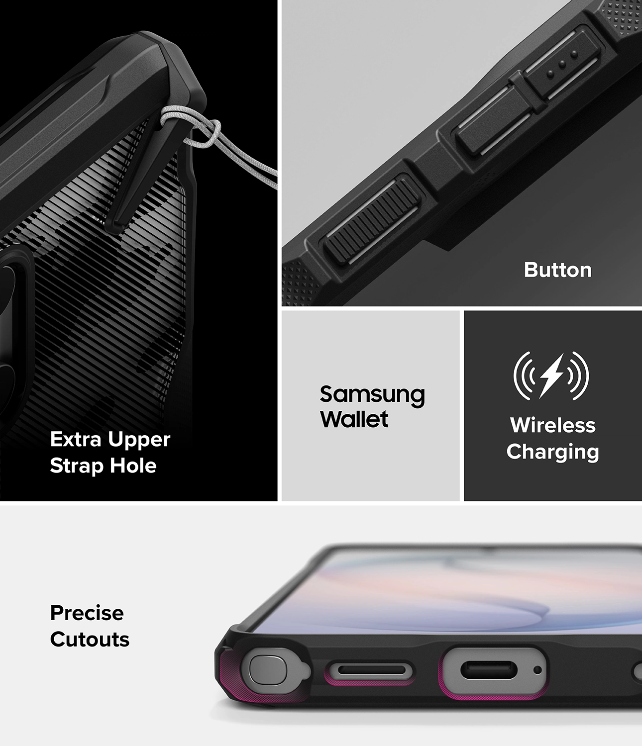 Ringke Fusion X Samsung Galaxy S26 Ultra Hoesje Back Cover Camo Zwart afbeelding 14