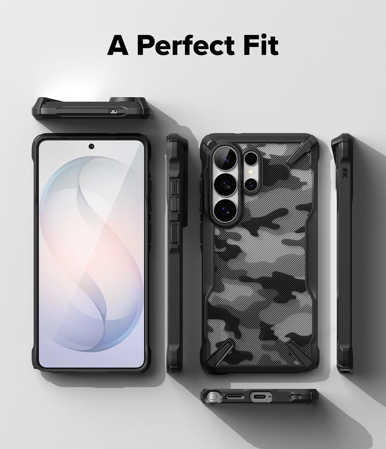 Ringke Fusion X Samsung Galaxy S26 Ultra Hoesje Back Cover Camo Zwart afbeelding 12