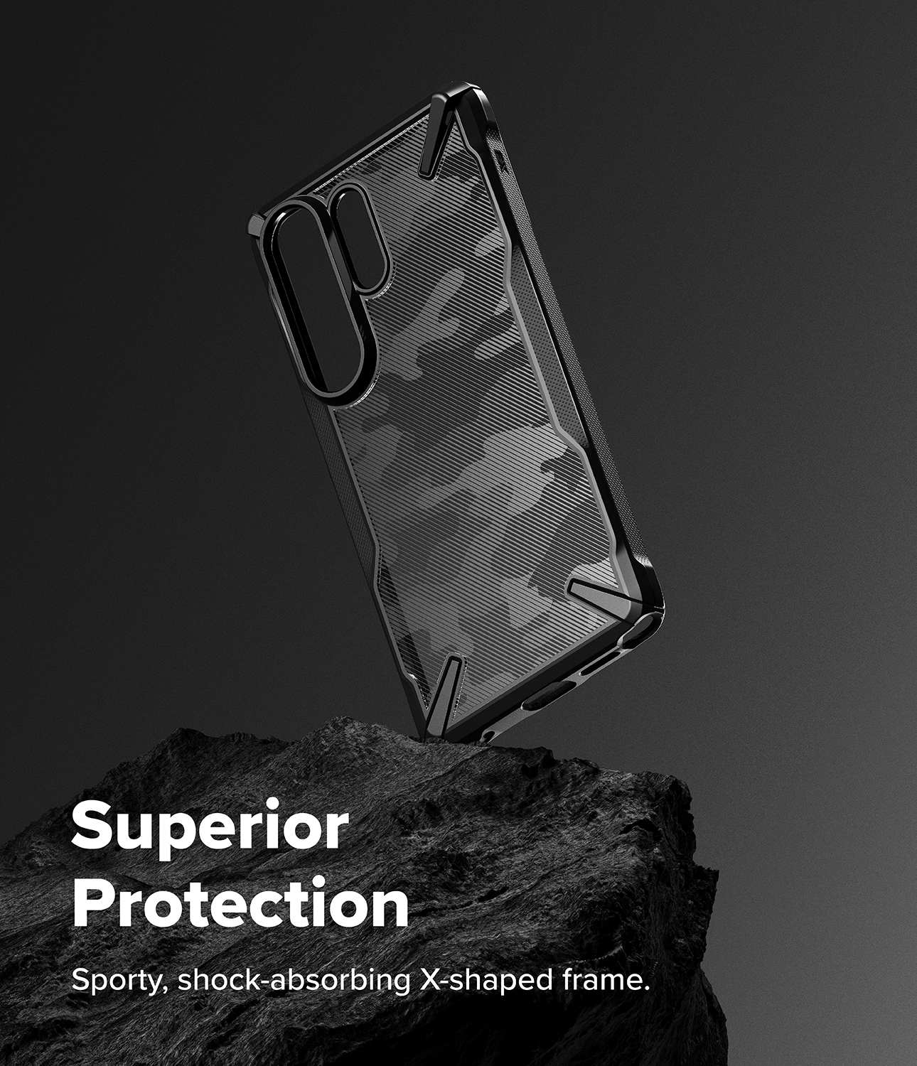 Ringke Fusion X Samsung Galaxy S26 Ultra Hoesje Back Cover Camo Zwart afbeelding 6