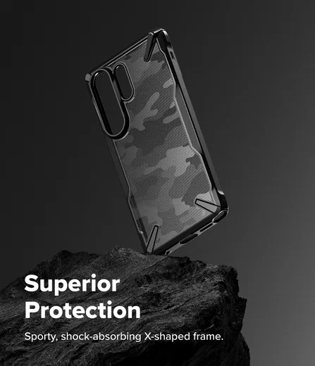 Ringke Fusion X Samsung Galaxy S26 Ultra Hoesje Back Cover Camo Zwart afbeelding 6