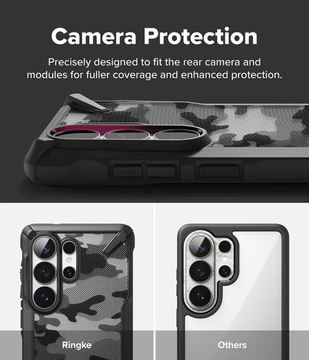 Ringke Fusion X Samsung Galaxy S26 Ultra Hoesje Back Cover Camo Zwart afbeelding 10