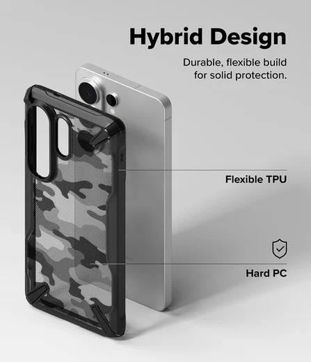 Ringke Fusion X Samsung Galaxy S26 Ultra Hoesje Back Cover Camo Zwart afbeelding 11