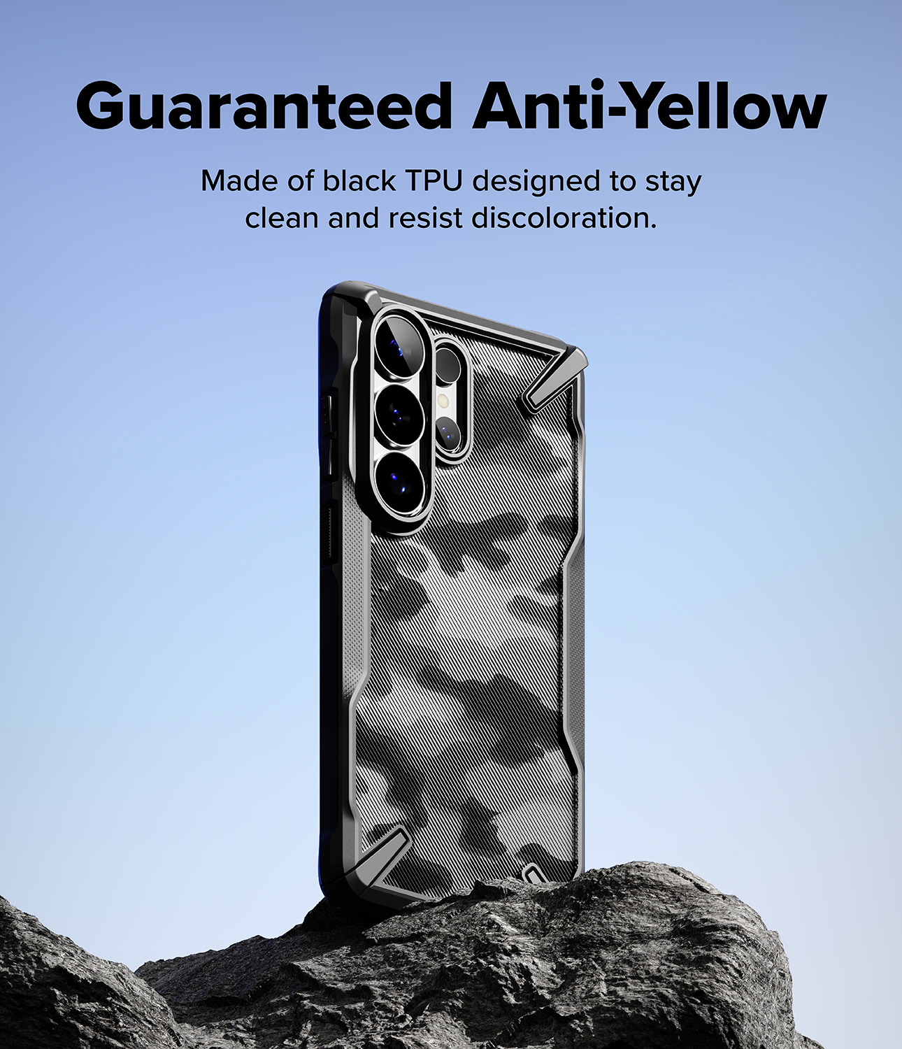 Ringke Fusion X Samsung Galaxy S26 Ultra Hoesje Back Cover Camo Zwart afbeelding 7
