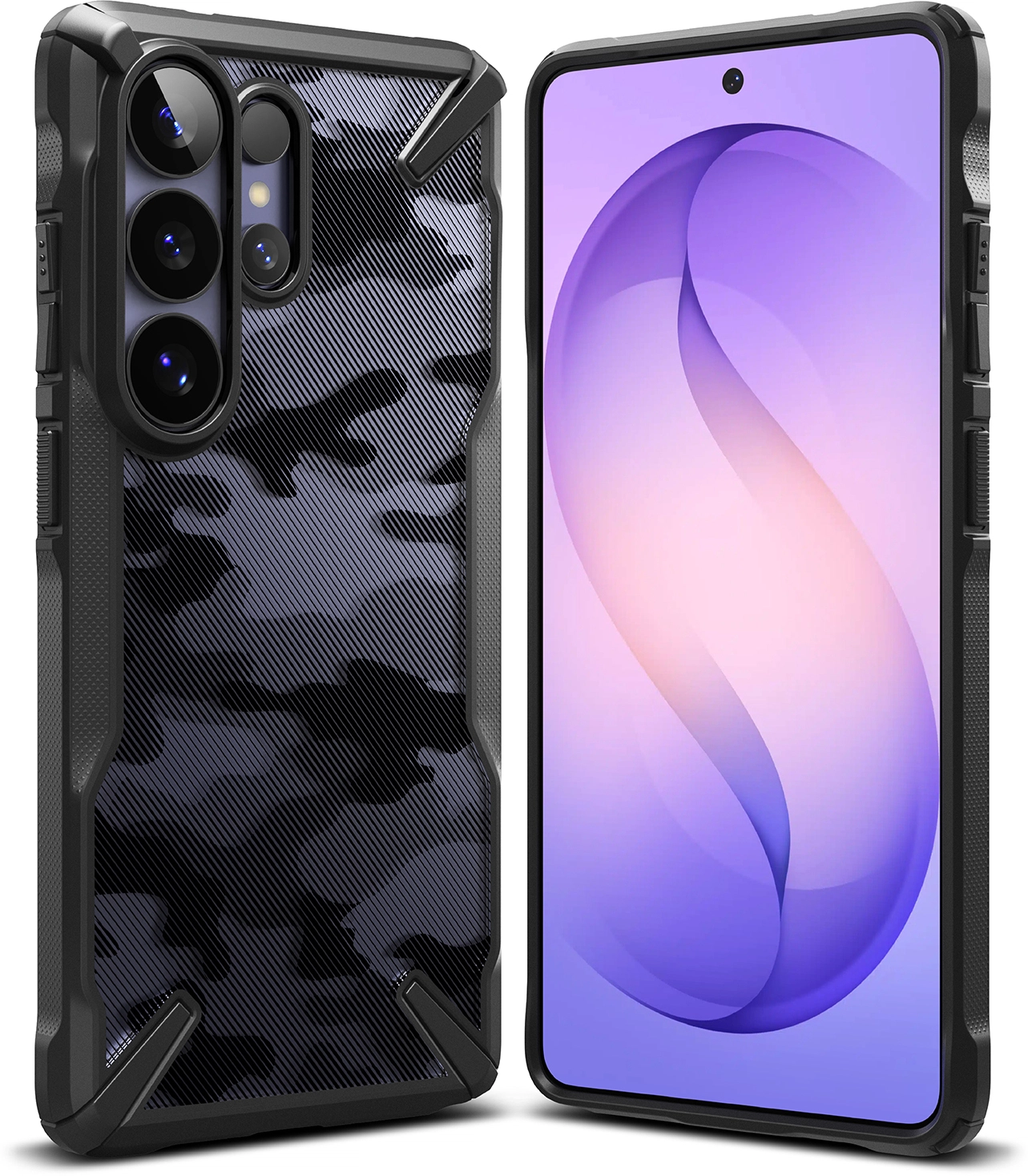 Ringke Fusion X Samsung Galaxy S26 Ultra Hoesje Back Cover Camo Zwart afbeelding 1