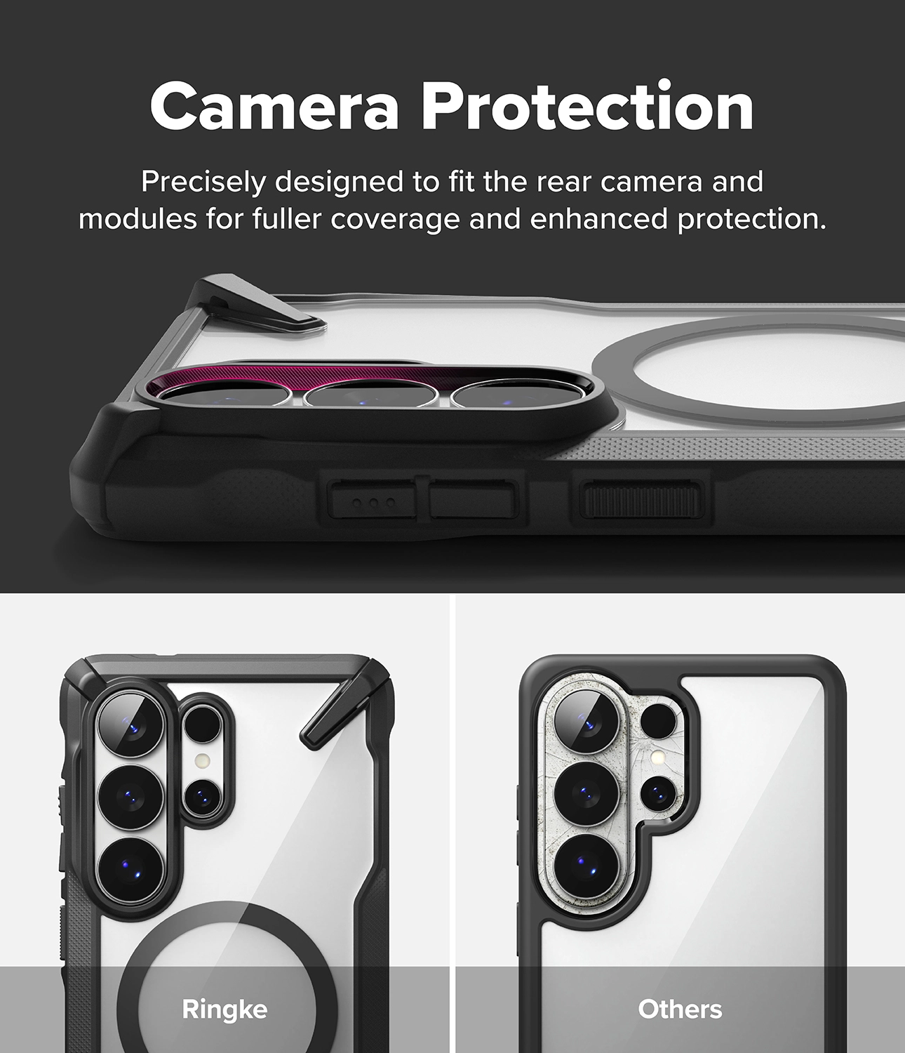 Ringke Fusion X Magnetic Samsung Galaxy S26 Ultra Hoesje MagSafe Zwart afbeelding 14