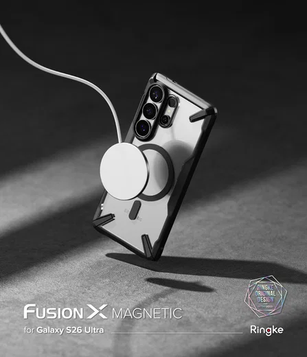 Ringke Fusion X Magnetic Samsung Galaxy S26 Ultra Hoesje MagSafe Zwart afbeelding 4