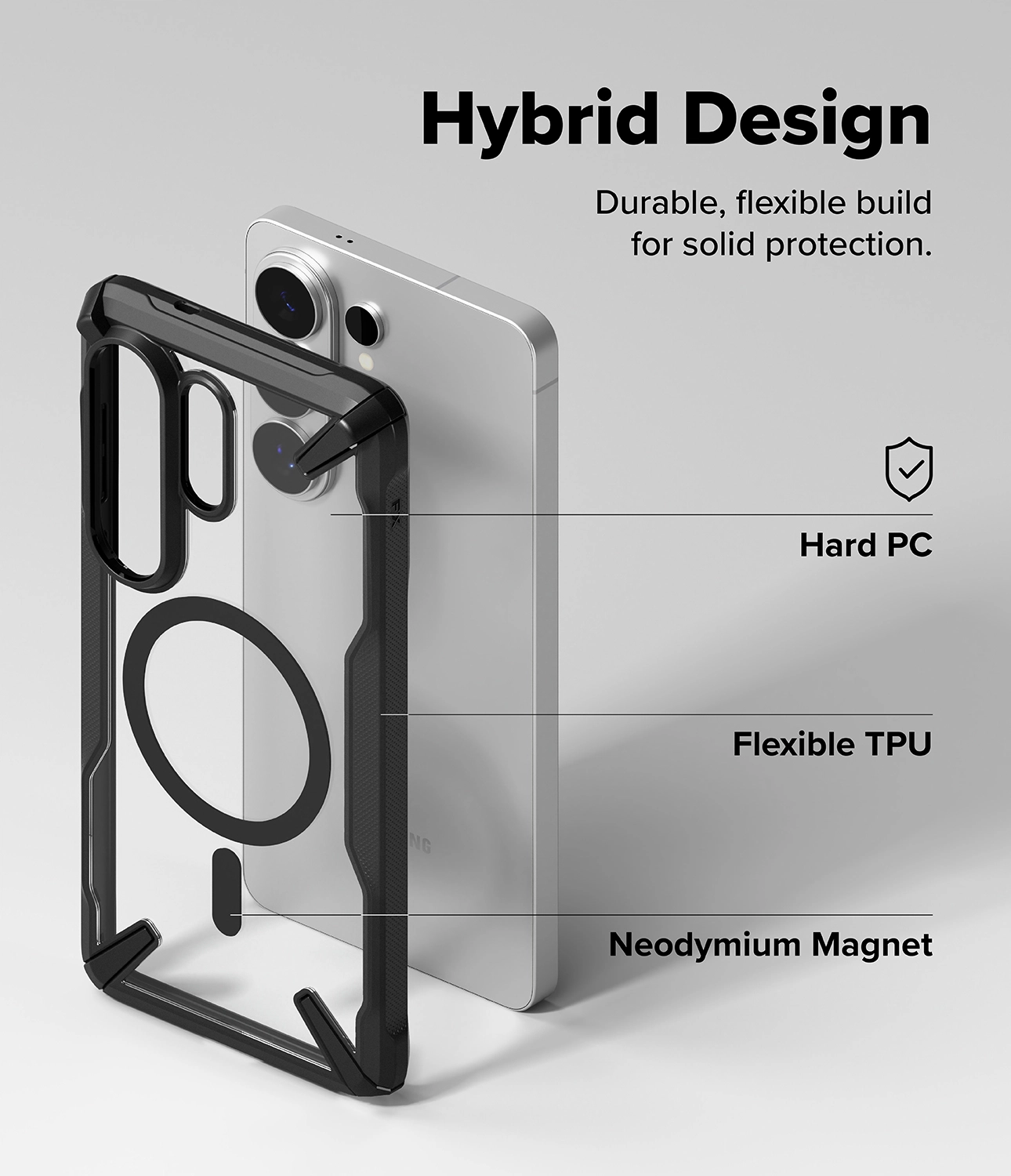 Ringke Fusion X Magnetic Samsung Galaxy S26 Ultra Hoesje MagSafe Zwart afbeelding 15