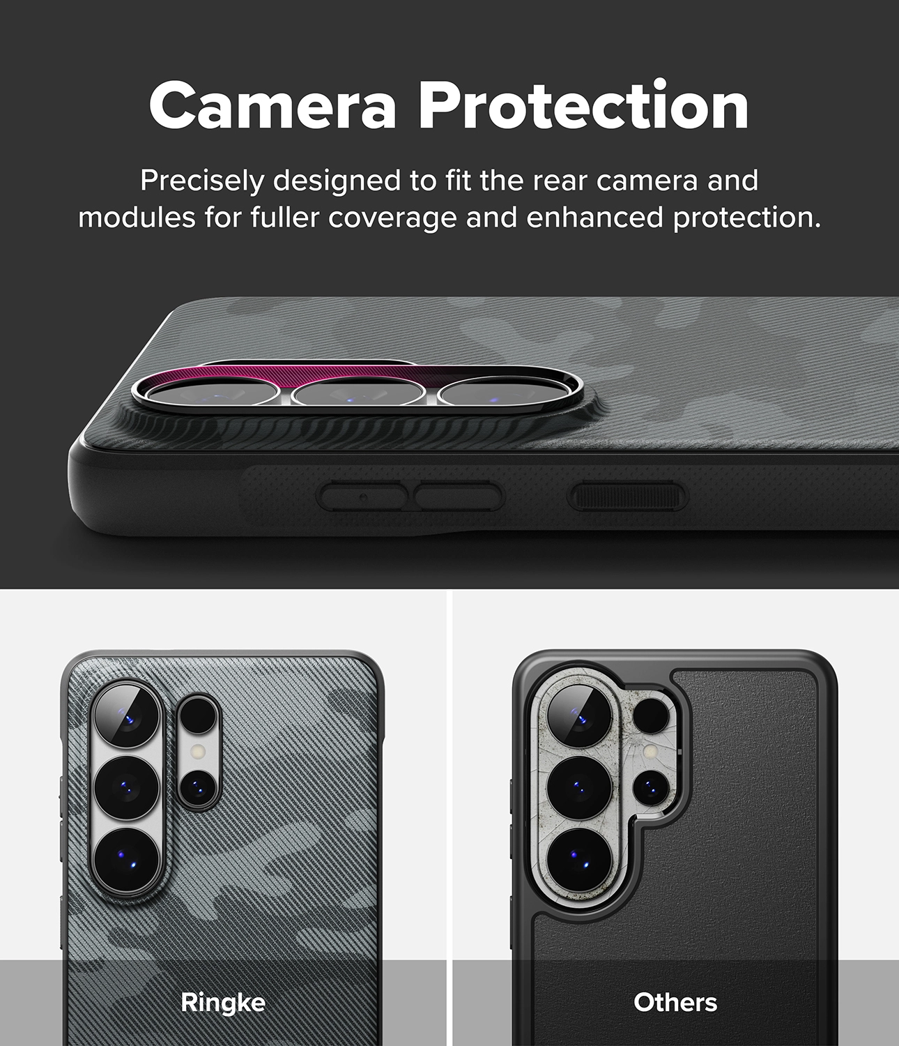 Ringke Onyx Magnetic Samsung Galaxy S26 Ultra Hoesje MagSafe Camo Zwart afbeelding 10