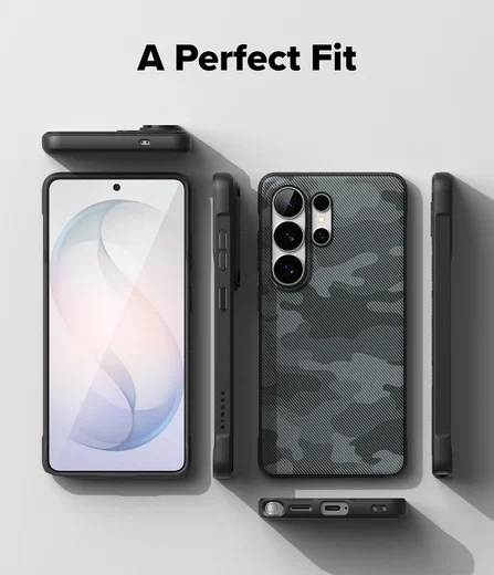 Ringke Onyx Magnetic Samsung Galaxy S26 Ultra Hoesje MagSafe Camo Zwart afbeelding 12