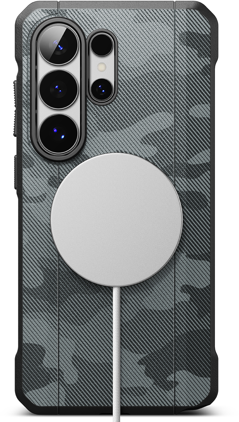 Ringke Onyx Alpha Magnetic Samsung Galaxy S26 Ultra Hoesje MagSafe Camo Zwart afbeelding 2