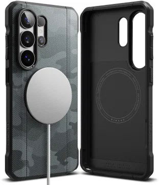 Ringke Onyx Alpha Magnetic Samsung Galaxy S26 Ultra Hoesje MagSafe Camo Zwart