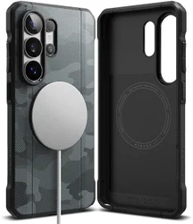 Ringke Onyx Alpha Magnetic Samsung Galaxy S26 Ultra Hoesje MagSafe Camo Zwart afbeelding