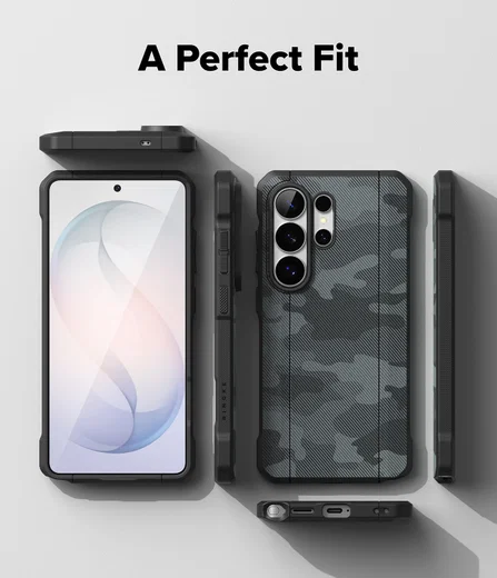 Ringke Onyx Alpha Magnetic Samsung Galaxy S26 Ultra Hoesje MagSafe Camo Zwart afbeelding 12