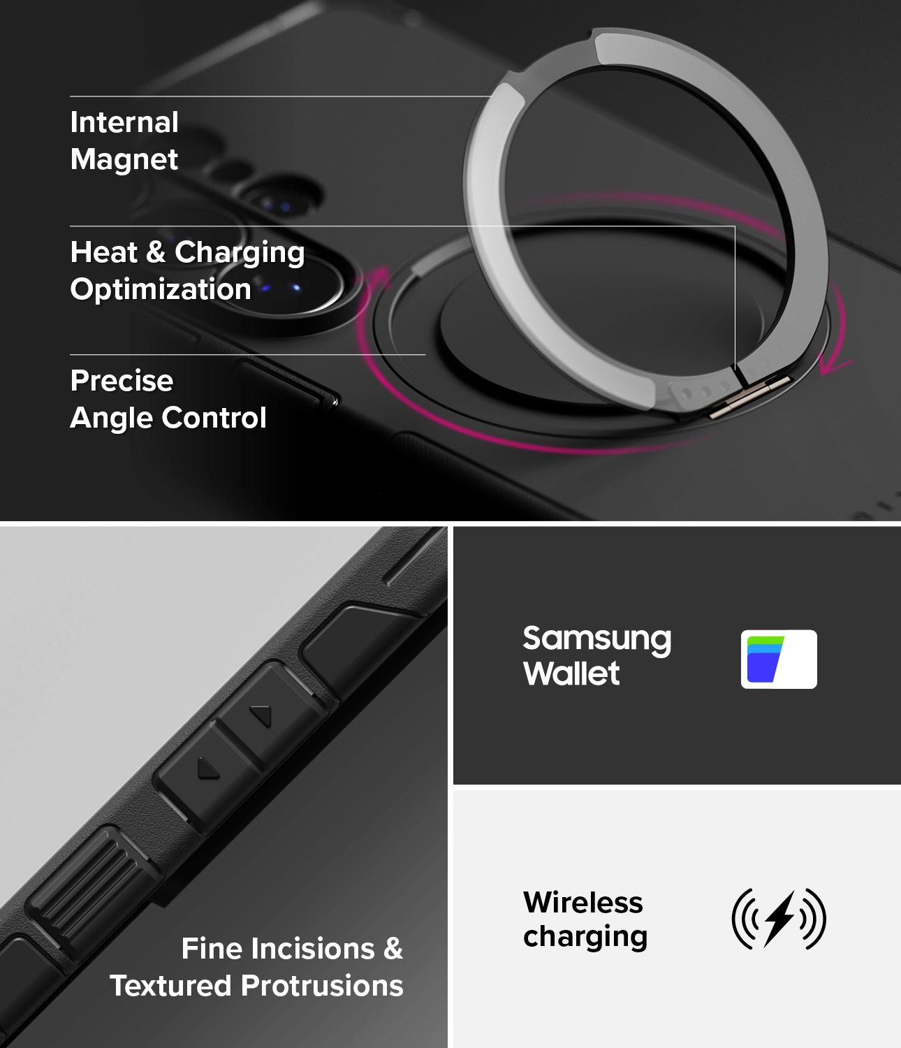 Ringke Alles Samsung Galaxy S26 Ultra Hoesje 360° MagSafe Standaard Zwart afbeelding 12